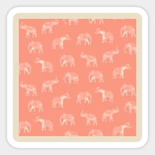 Dark Blush Indian Elephants Sticker